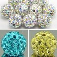 thumbnail image 3 of Trayknick 20 Pcs Perles d'Espacement Rondes en Argile Pavée avec Strass Tchèques 10mm, 3 of 13