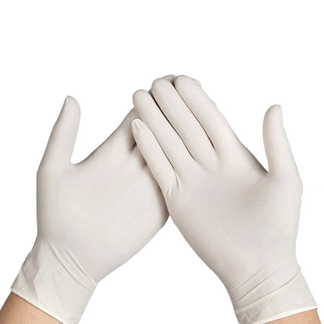 Coofit 100PCS Latex Gloves Multipurpose Protective Disposable Gloves Rubber Gloves