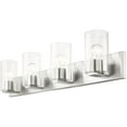thumbnail image 6 of 35.5 inch 4 Light Brushed Nickel Bathroom Vanity light fixture with Clear Glass Shade, 6 of 8