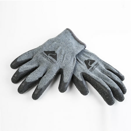 Ozark Trail Outdoor Rubber-Coated Fishing Gloves Black/Gray
