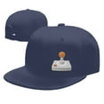 thumbnail image 4 of DouZhe Flat Brim Cap Snapback Hat, Game Joystick Controller Prints Adjustable Blue Adult Baseball Cap, 4 of 6
