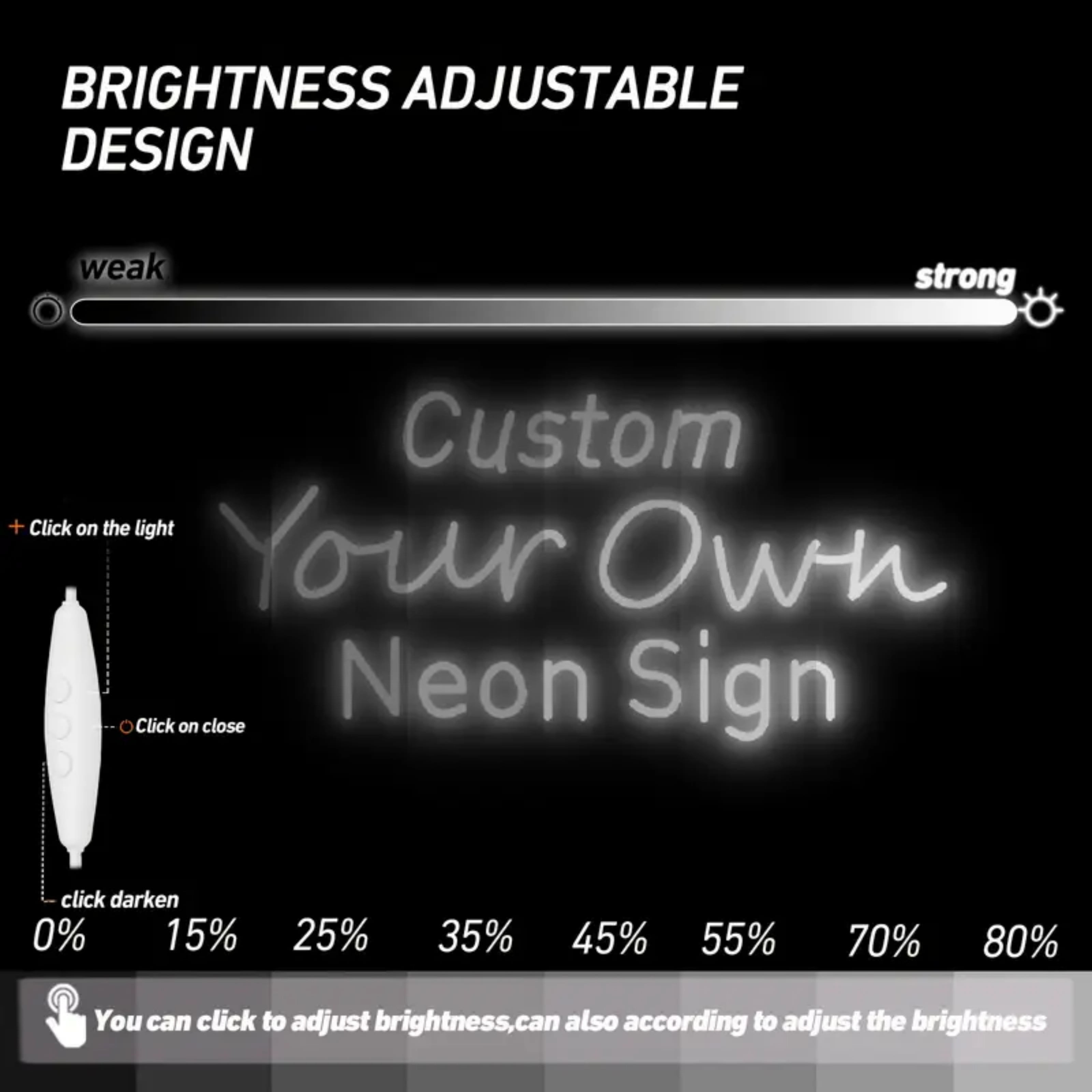 UPONRAY Three Lines Custom Neon Signs, Usb Powered with Adjustable Brightness Wall Decor for Gifts, Green, 10 inch