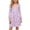 Purple, variant on Auroural Girl'S Round Neck Long Sleeves Dress Homewear Sleeping Dress Kids