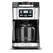 Gourmia 12-Cup Grind & Brew Coffee Maker with Integrated Grinder Black