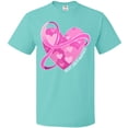 thumbnail image 3 of Inktastic Breast Cancer Awareness Pink Ribbon Around Heart T-Shirt, 3 of 5