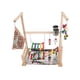thumbnail image 1 of Parque infantil para loros, perca de madera, juego de pájaros, gimnasio, puentes con columpios, actividad de aves para Agapornis, pájaros azules,, 1 of 9