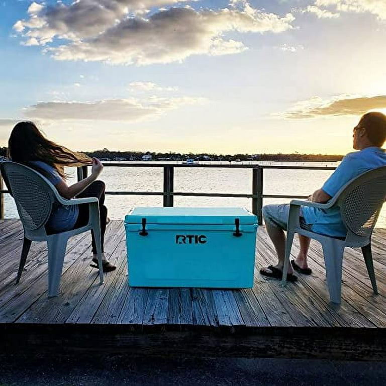 RTIC Hard Cooler 45 qt, Ice Chest with Heavy Duty Rubber Latches, 3 Inch  Insulated Walls Keeping Ice Cold for Days, Great for The Beach, Boat,  Fishing, Barbecue or Camping, White 