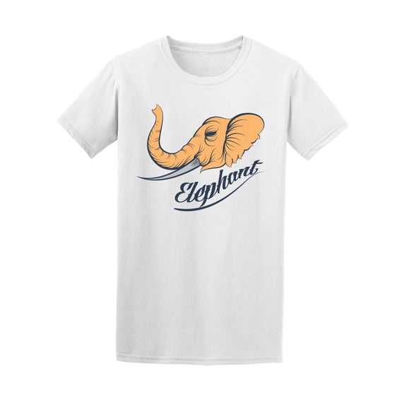 Yellow Elephant Side View Tee Men's - Men T-Shirt, Large