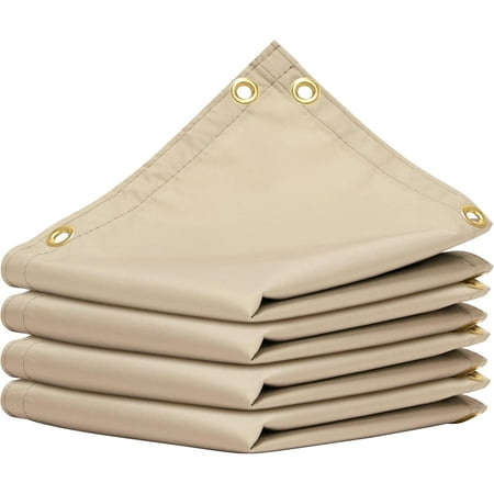 AMGO 6 x 26 Grey Custom Size Waterproof Shade Cloth with Grommets - 90% Sunblock Durable Mesh Fabric Tarp for Dog Kennel Cover Fence Privacy Screen Greenhouse Coop & Pet Playpen