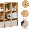 thumbnail image 4 of Anhdah 12 Cube Storage Organizer, Cube Bookcase Closed Back Panel Bedroom, Living Room, Home Office, Closet Bookshelves Natural Oak, 4 of 6