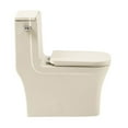 thumbnail image 3 of Concorde One Piece Square Left Side Flush Handle Toilet 1.28 gpf in Bisque, 3 of 13