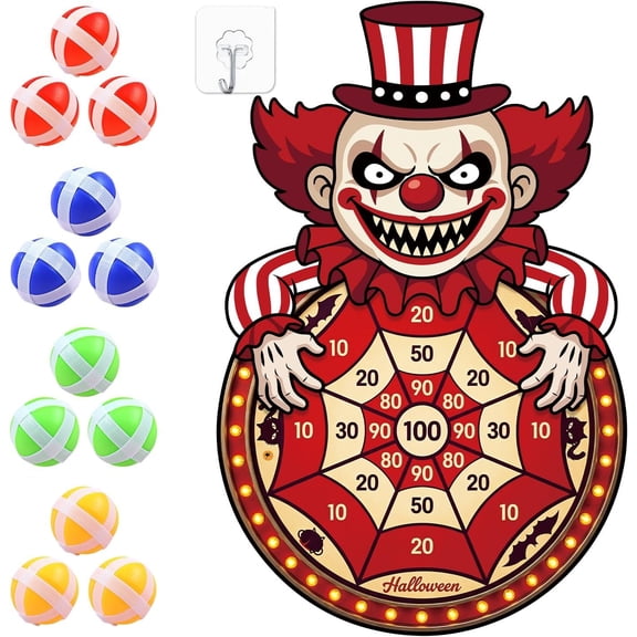 Halloween Party , Dart Board with 12 Sticky Balls
