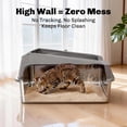 thumbnail image 2 of Stainless Steel Cat Litter Boxes 2 Pack Extra Large High Sides For Big Cats, 2 of 6