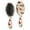 Beige Christmas Santa, variant on Beige Christmas Santa and Animal Pattern Hair Brush,Girls Detangling Hair Brush,Glide Through Tangles with Ease for Wet & Dry Hair,8.8"X2.8"