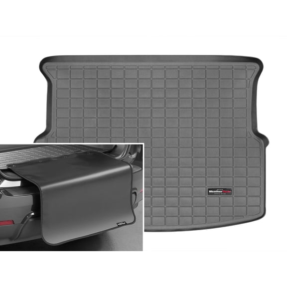 WeatherTech Cargo Trunk Liner with Bumper Protector compatible with Escape, Tribute, Mariner - Behind 2nd Row w/ Bumper Protector, Black