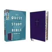 Niv, Quest Study Bible, Personal Size, Leathersoft, Blue, Thumb Indexed, Comfort Print: The Only Q and A Study Bible (Other)