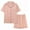 Pink2, variant on fatyb Womens Pajama Sets Button down Short Sleeve Shirts 2 Piece Matching Lounge Outfits with Shorts