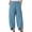 Sky Blue, variant on VERUGU Capris Pants for Women Fashion Casual Spring and Summer Solid Color Stripe Long Wide Leg Trousers Green L