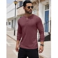 thumbnail image 2 of COOFANDY Men's Henley Shirts Long Sleeve Basic Pullover T-Shirt Lightweight Fashion Casual Solid Tees, 2 of 6