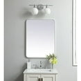 thumbnail image 2 of Elegant Decor MR802432WH 24 x 32 in. Soft Corner Metal Rectangular Mirror , White, 2 of 6