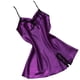 thumbnail image 5 of Camisón de encaje con cuello en V y espalda descubierta, camisón sedoso, ropa de dormir para mujer, morado, S sidaley AP001175-07B, 5 of 7