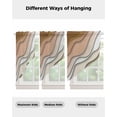 thumbnail image 4 of Brown Ombre Swag Valances for Windows, Modern Geometric Abstract Aesthetic Cream Rod Pocket Sheer Valances for Large Windows, Swag Toppers Light Filtering for Kitchen Living Room 2 Panels 36''x63'', 4 of 6