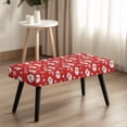 thumbnail image 4 of Yuyamidu Santa Claus Bench Cover for Dining Table Soft Jacquard Bench Seat Protector Cover for Living Room Washable Furniture Protector Gift for Holiday, 4 of 8