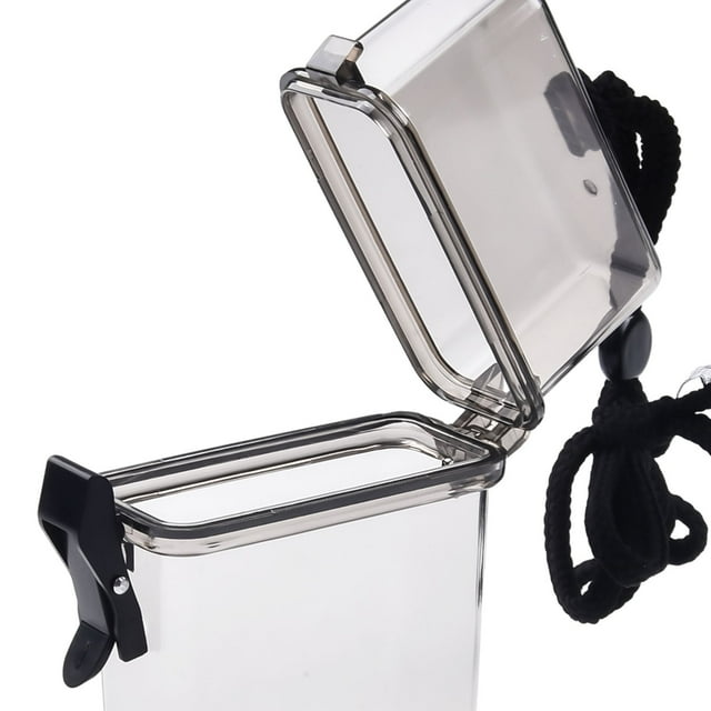 Waterproof Sport Case With Lanyard Sealed Box For Kayaking Rafting Swimming Grey Shenzhuyue