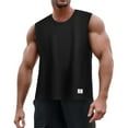 thumbnail image 2 of Cathalem Beach Tank Tops for Men Loose Fit Vest Sleeveless Tank Tops Muscle Shirts Sportwear for Men(Black,XL), 2 of 3