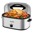 thumbnail image 2 of 22 Quart Electric Roaster Oven with Visible & Self-Basting Lid, Large Turkey Roaster with Defrost Warm Function, Adjustable Temperature, Removable Pan Rack, Stainless Steel, 2 of 4