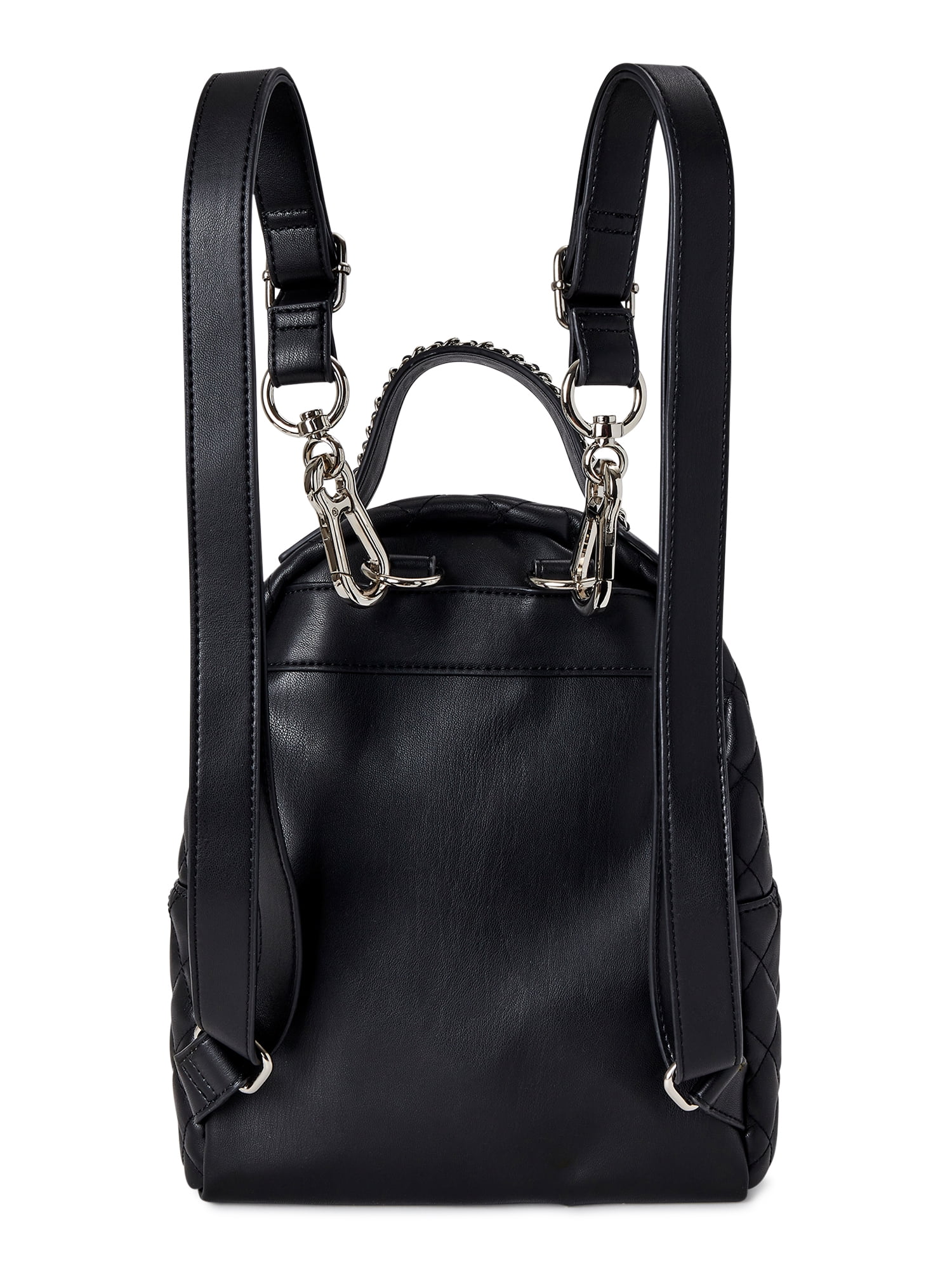 Madden NYC Women's Mini Quilted Zip Backpack Black - Walmart.com