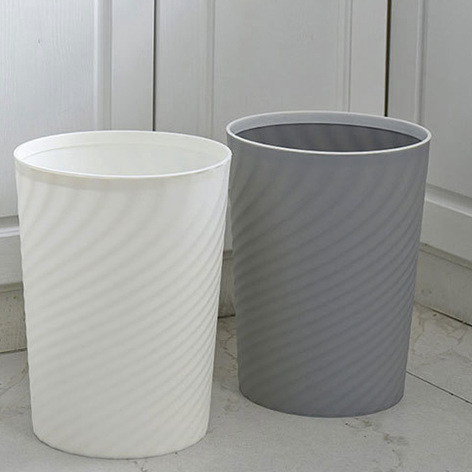 Small Trash Can,Plastic Wastebasket Round Garbage Container Bin,Easy to Clean,1.8 Gallons Bathroom Trash Can for Kitchen,Dorm,Bedroom,Office,Living Room,Study,Compact Spaces(Orange6.49in)