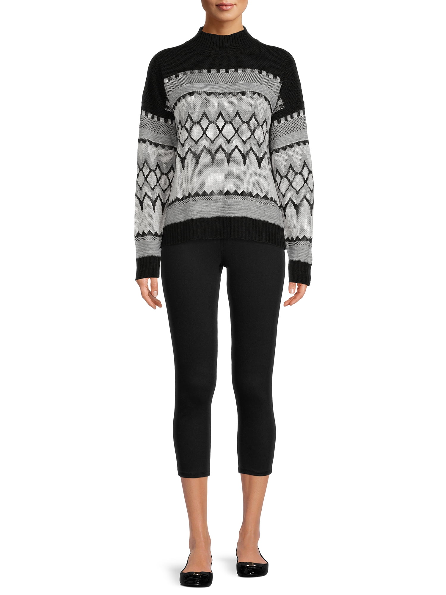 Time and Tru Women's High Rise Pull On Capri Jeggings, 23" Inseam