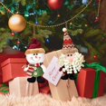 thumbnail image 4 of Usloyux Under $5 Christmas Big Head Santa Ornament, Plush Santa Claus Figure with Red Hat Design, Hanging Decoration for Tree Mantel Gift Exchange, 4 of 9