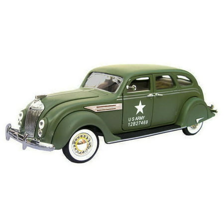 1936 Chrysler Airflow US Army Issued, Green - 32519 - 1/32 Scale Diecast Model Toy Car, 1:32 scale diecast collectible model car. By Signature Models From