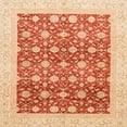 thumbnail image 1 of Ahgly Company Machine Washable Indoor Square Abstract Orange Red Area Rugs, 8' Square, 1 of 7
