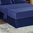thumbnail image 7 of JML 6 Piece Silky Satin Bed in a Bag Comforter Set with Sheets,Twin, Navy, 7 of 7