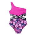thumbnail image 3 of iiniim Little Girls One-Piece Hollow Out Swimwear Single Shoulder Strap Cutout Swimsuit Bathing Suit Tankini, 3 of 7