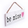 thumbnail image 3 of Be Mine Pink Heart 10 x 3.4 Pine Wood Valentine's Decorative String Sign, 3 of 5