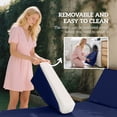 thumbnail image 4 of Outsunny 2-Piece Patio Chair Cushions with Back, 72" x 21" x 3" Replacement Cushions with Ties for Outdoor Lounge Chair, Navy Blue, 4 of 9