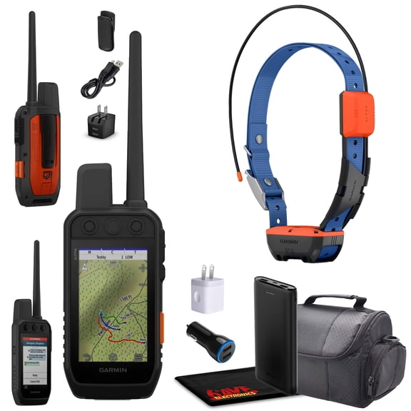 Garmin Alpha 300i Handheld Advanced Dog Tracker & Training System with inReach Technology Bundle with Garmin Dog Collar Alpha T20 Tracking Collar For Dogs with GPS   Portable Charger and More