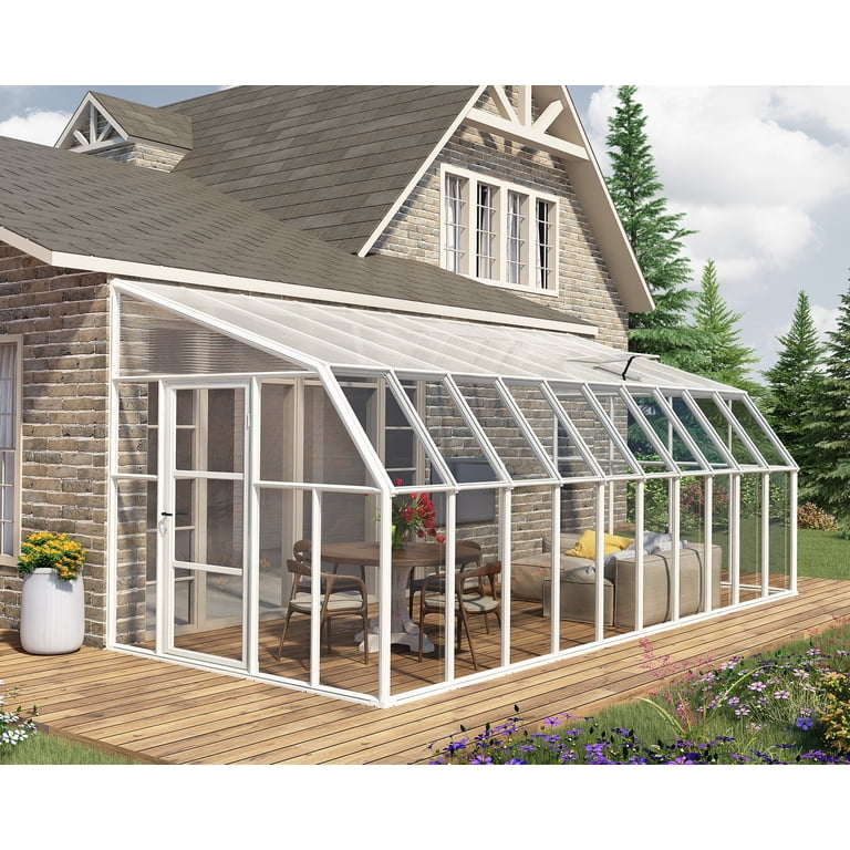 Palram - Canopia Sun Room 8' x 20' Walk-In Greenhouse for Deck