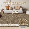 thumbnail image 3 of Modern Washable Area Rugs 8' x 10', Low-Pile Soft Indoor Rugs for Living Room Dining Room, Foldable Floor Carpet with Non-Slip Backing(Brown), 3 of 6
