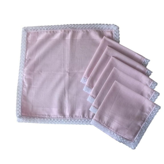 Rvaymup Pack Of 6 Floral Lace Handkerchiefs Women Hankies for Weddings and Parties
