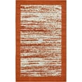 thumbnail image 5 of Unique Loom Modern Collection Carved Border Transitional Indoor and Outdoor Flatweave Area Rug, 5 x 8 Feet, Terracotta/Beige, 5 of 5