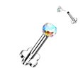 thumbnail image 1 of BodyJewelryOnline Labret Implant Grade Titanium Threadless Push in Flower Base Flat Back Men Women, 1 of 12