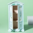 thumbnail image 4 of Miniature Floral Print Wardrobe For Doll House 1:12 Scaled Wooden Wardrobe Miniature Furniture 5.59x3.23x1.57Inch, 4 of 8