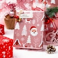 thumbnail image 6 of Pink Christmas Wrapping Paper, Girl Christmas Gift Wrap, Reversibe Santa Claus Snowy Forest Design w/Metallic Foil Shine Holiday Wrapping Paper for Winter Celebrations (17 Inch X 33 Feet), 6 of 14