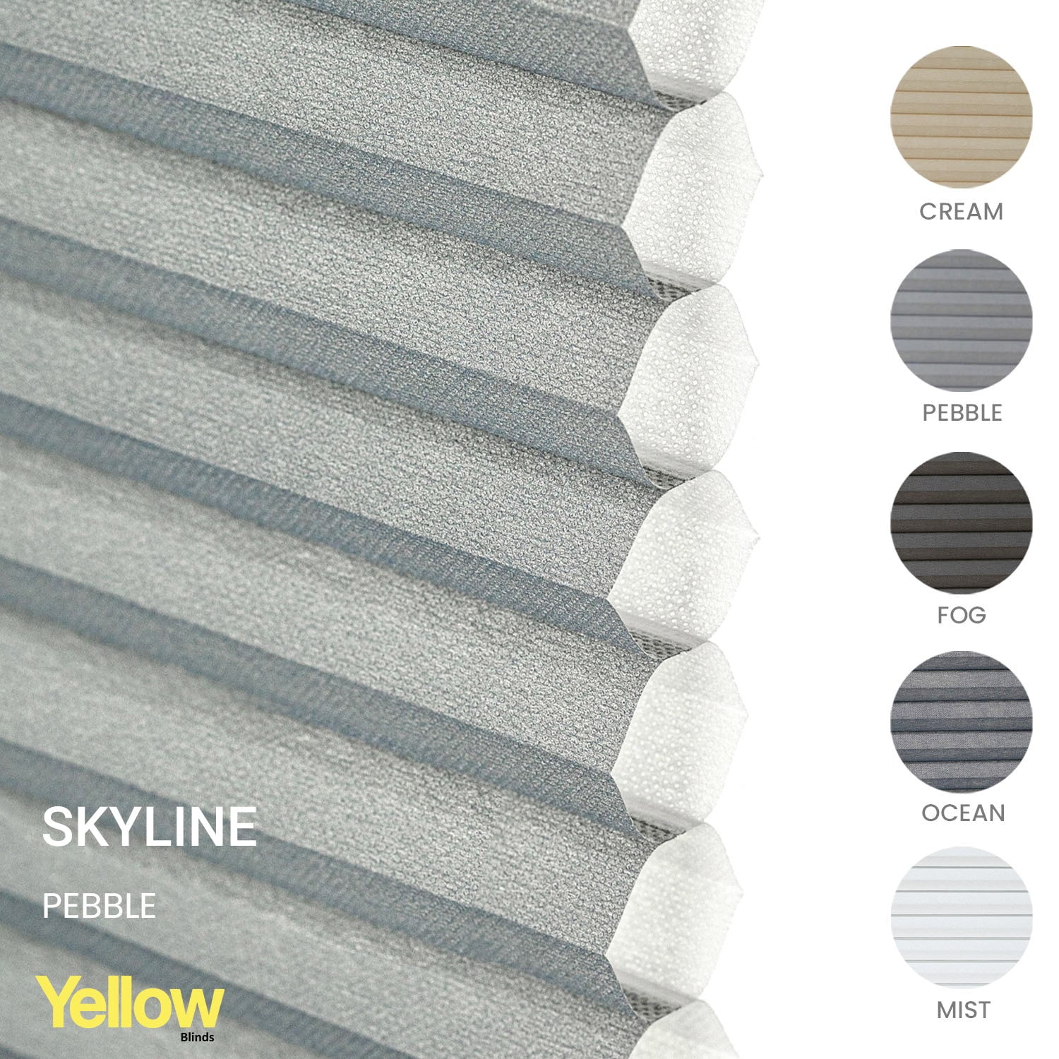 Yellow Blinds Cordless Light Filtering Honeycomb Cellular Shade Skyline Pebble - 60.25"W X 48"H