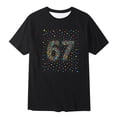 thumbnail image 4 of Big Girls Tops Casual Short Sleeve Crewneck T Shirt Top Size 11-12T ,Black, 4 of 4